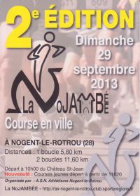 2ème édition de la Nogenbé. Le dimanche 29 septembre 2013 à Nogent-le-Rotrou. Eure-et-loir. 